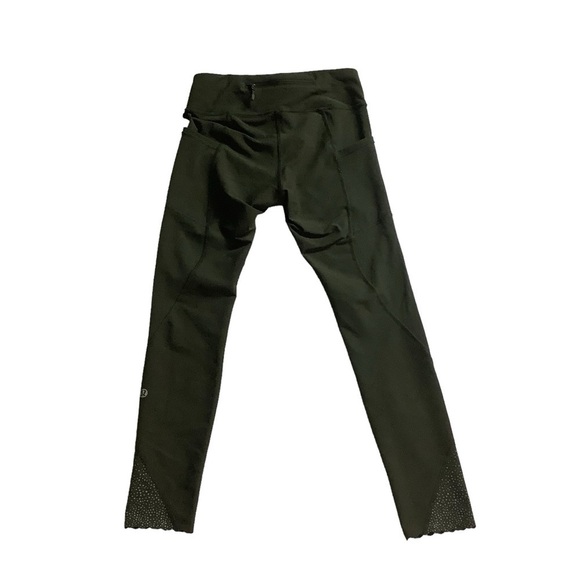 Lululemon Tight Stuff Tight II *25" Leggings Dark Olive Green Size 4 - Picture 4 of 12